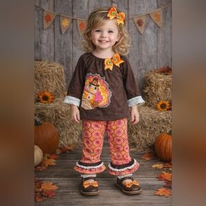 Rare Too 2T Thanksgiving Turkey Outfit